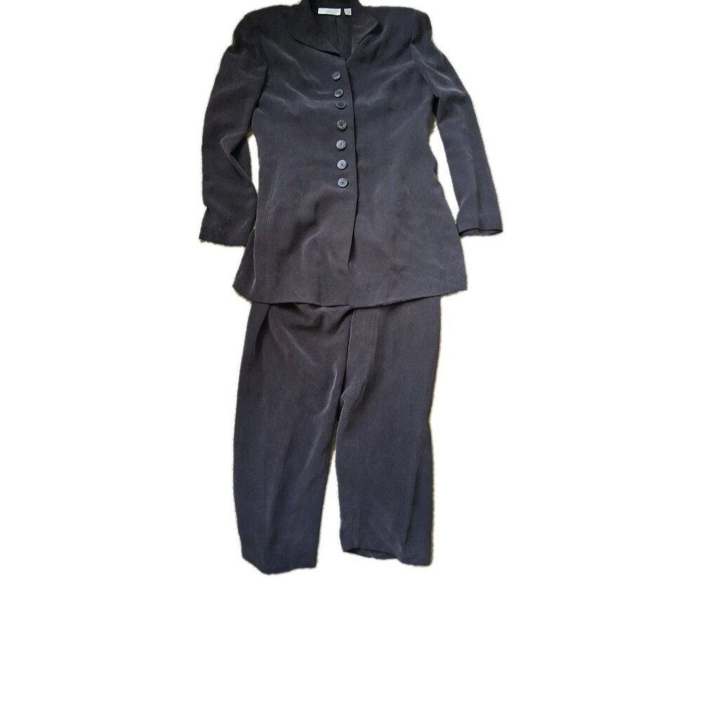 Dana Buchman Vintage Silk Pants Jacket Suit Women's 8